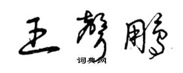 曾庆福王声鹏草书个性签名怎么写