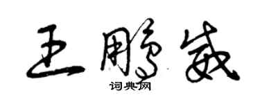 曾庆福王鹏威草书个性签名怎么写