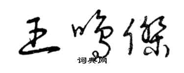 曾庆福王鸣杰草书个性签名怎么写