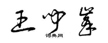 曾庆福王闻峰草书个性签名怎么写