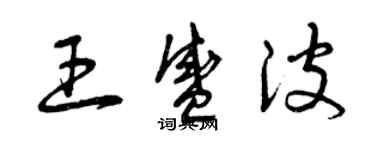 曾庆福王盛波草书个性签名怎么写