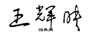 曾庆福王辉映草书个性签名怎么写