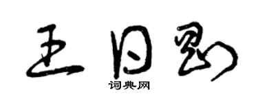 曾庆福王日刚草书个性签名怎么写