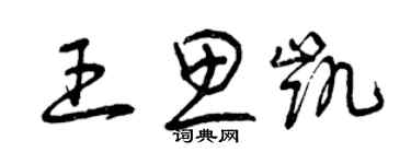 曾庆福王思凯草书个性签名怎么写