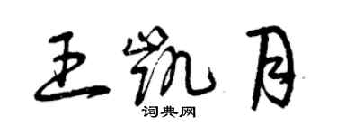 曾庆福王凯月草书个性签名怎么写