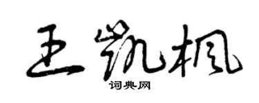 曾庆福王凯枫草书个性签名怎么写