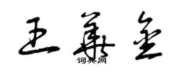 曾庆福王华金草书个性签名怎么写