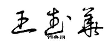 曾庆福王武华草书个性签名怎么写