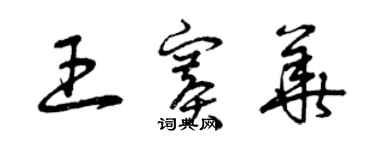 曾庆福王赛华草书个性签名怎么写