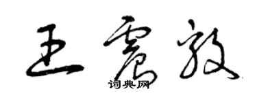 曾庆福王震毅草书个性签名怎么写