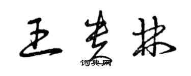 曾庆福王贵林草书个性签名怎么写