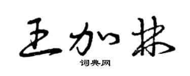 曾庆福王加林草书个性签名怎么写