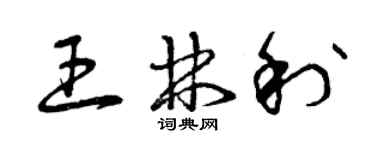 曾庆福王林利草书个性签名怎么写