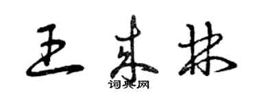 曾庆福王来林草书个性签名怎么写
