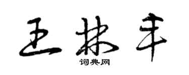 曾庆福王林丰草书个性签名怎么写