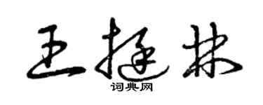 曾庆福王挺林草书个性签名怎么写