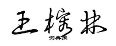曾庆福王榕林草书个性签名怎么写
