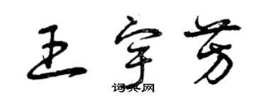 曾庆福王宇芳草书个性签名怎么写
