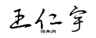 曾庆福王仁宇草书个性签名怎么写