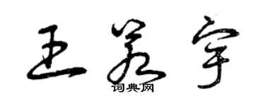 曾庆福王若宇草书个性签名怎么写