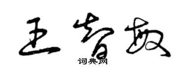 曾庆福王智敏草书个性签名怎么写
