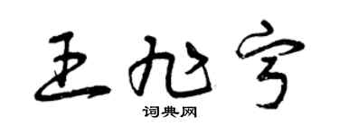 曾庆福王旭宁草书个性签名怎么写