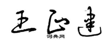 曾庆福王正建草书个性签名怎么写