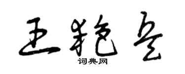 曾庆福王艳兵草书个性签名怎么写