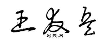 曾庆福王友兵草书个性签名怎么写