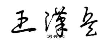 曾庆福王汉兵草书个性签名怎么写