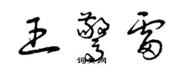 曾庆福王惊雷草书个性签名怎么写