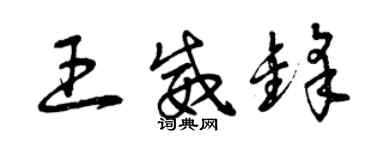 曾庆福王威锋草书个性签名怎么写