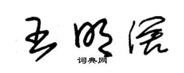 朱锡荣王明阔草书个性签名怎么写