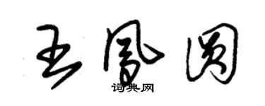 朱锡荣王凤圆草书个性签名怎么写