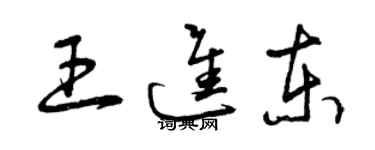 曾庆福王进东草书个性签名怎么写