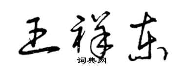曾庆福王祥东草书个性签名怎么写