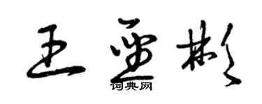 曾庆福王圣彬草书个性签名怎么写