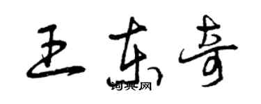 曾庆福王东奇草书个性签名怎么写