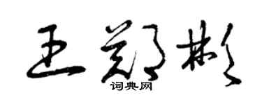 曾庆福王郑彬草书个性签名怎么写