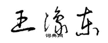 曾庆福王豫东草书个性签名怎么写