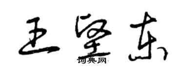 曾庆福王坚东草书个性签名怎么写