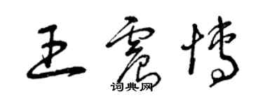 曾庆福王震博草书个性签名怎么写