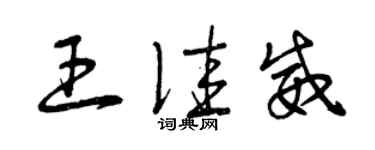 曾庆福王佳威草书个性签名怎么写
