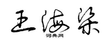 曾庆福王海梁草书个性签名怎么写