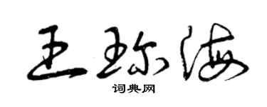 曾庆福王珍海草书个性签名怎么写