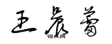 曾庆福王晨蕾草书个性签名怎么写