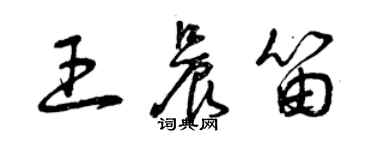 曾庆福王晨笛草书个性签名怎么写