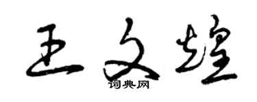 曾庆福王文煌草书个性签名怎么写