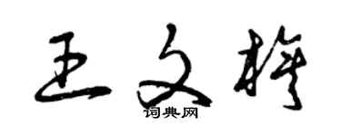 曾庆福王文旗草书个性签名怎么写