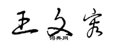 曾庆福王文容草书个性签名怎么写